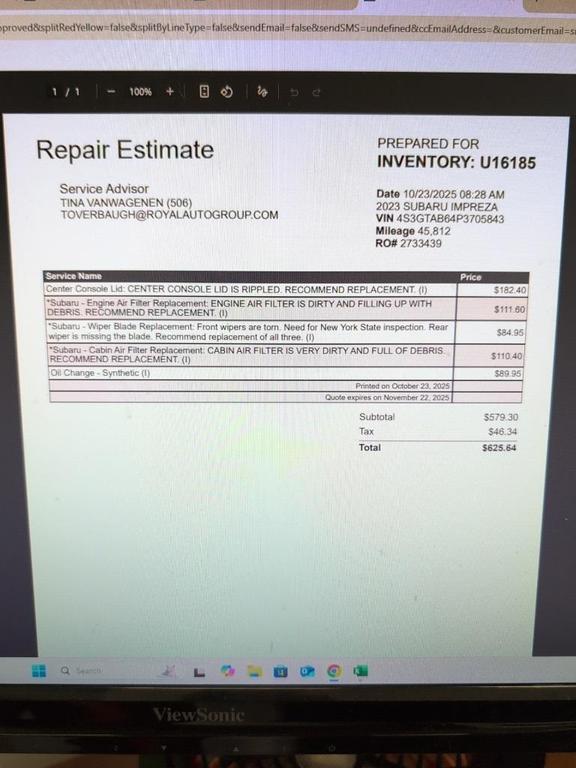 used 2023 Subaru Impreza car, priced at $19,899