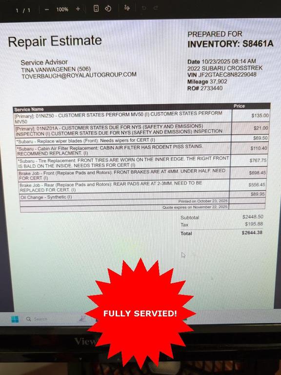 used 2022 Subaru Crosstrek car, priced at $24,570