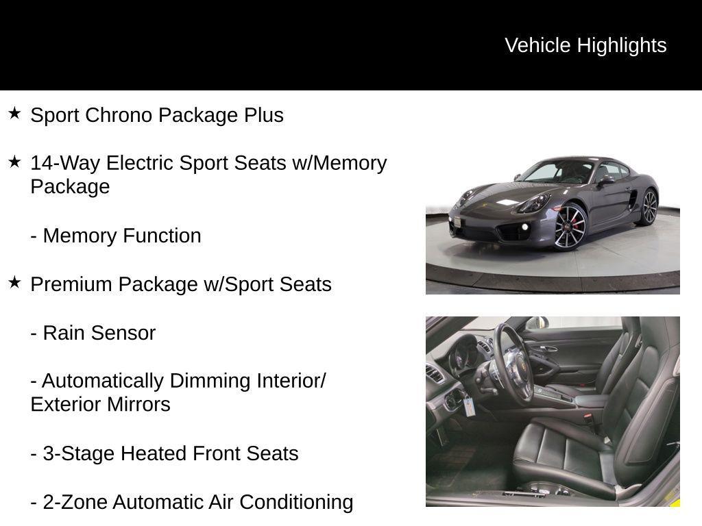 used 2014 Porsche Cayman car, priced at $39,995