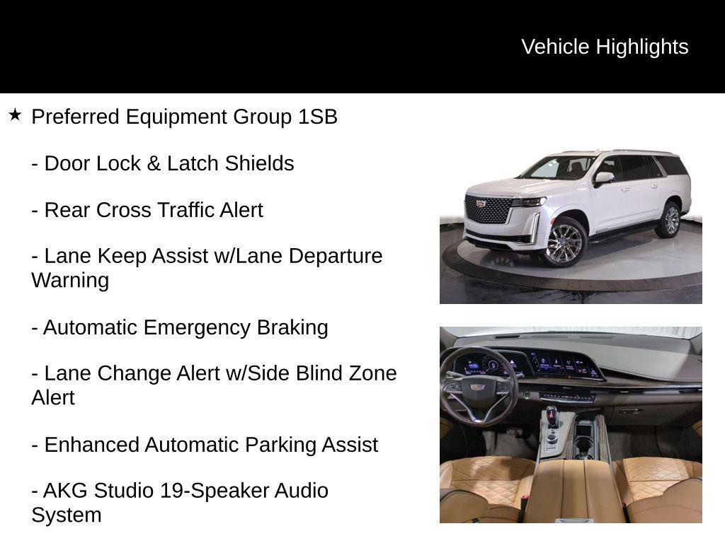 used 2021 Cadillac Escalade ESV car, priced at $66,005