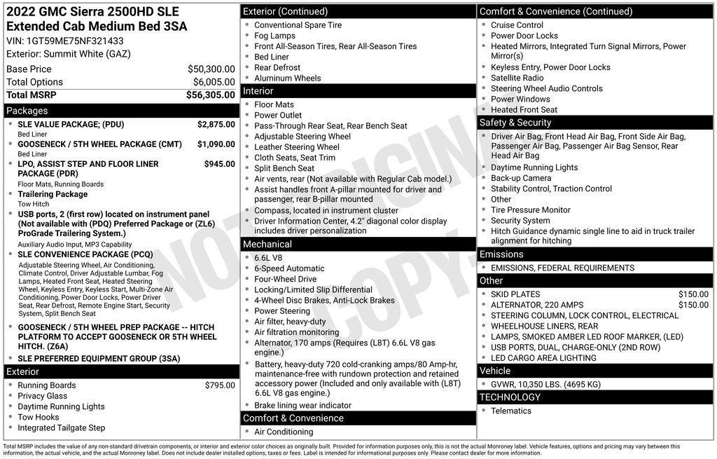 used 2022 GMC Sierra 2500 car, priced at $46,500