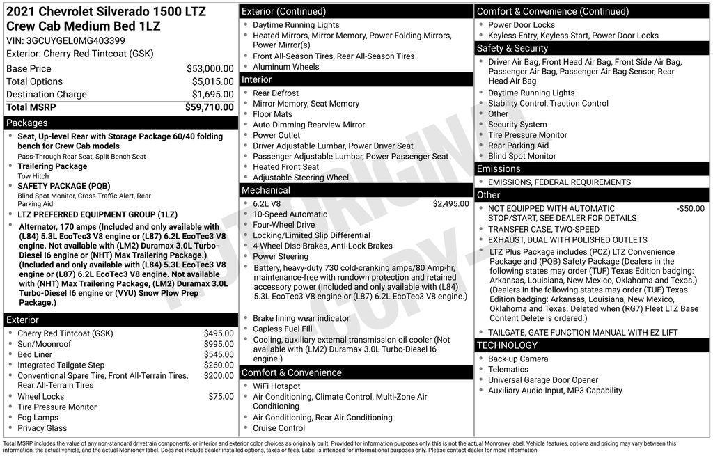 used 2021 Chevrolet Silverado 1500 car, priced at $37,525