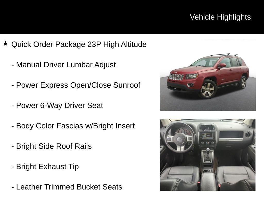 used 2017 Jeep Compass car, priced at $9,245