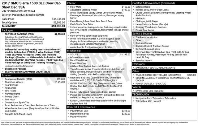 used 2017 GMC Sierra 1500 car, priced at $20,295