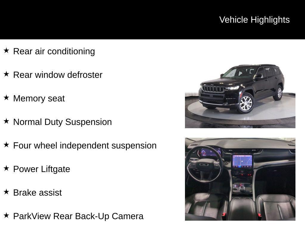 used 2022 Jeep Grand Cherokee L car, priced at $27,995