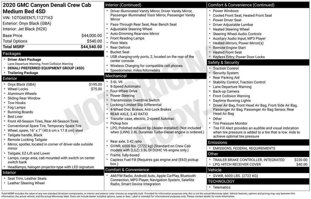used 2020 GMC Canyon car, priced at $26,370