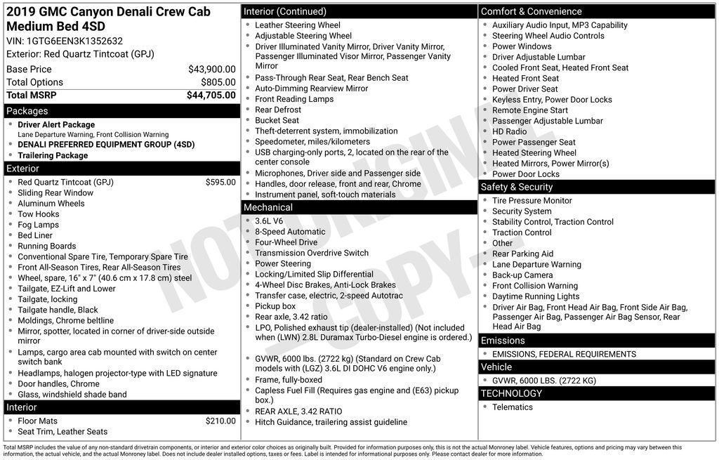 used 2019 GMC Canyon car, priced at $27,995