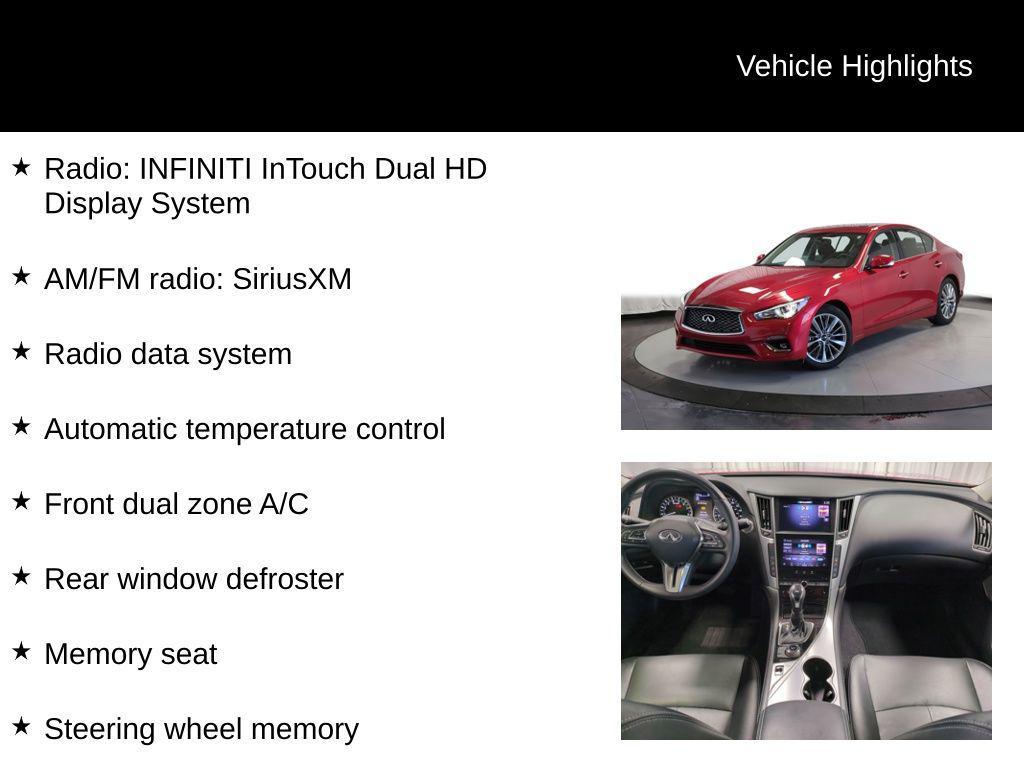 used 2023 INFINITI Q50 car, priced at $30,000