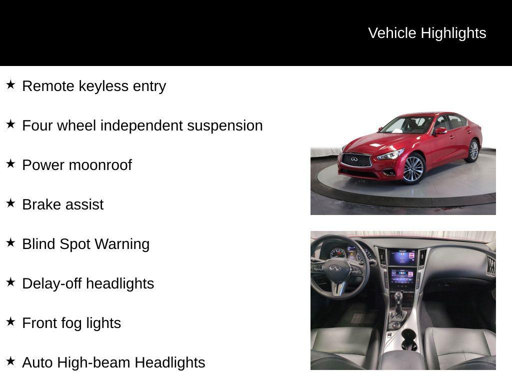used 2023 INFINITI Q50 car, priced at $30,000