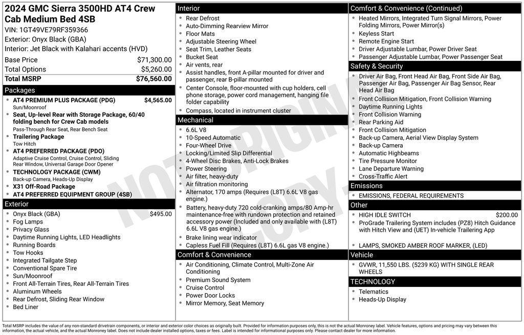 used 2024 GMC Sierra 3500 car, priced at $71,500