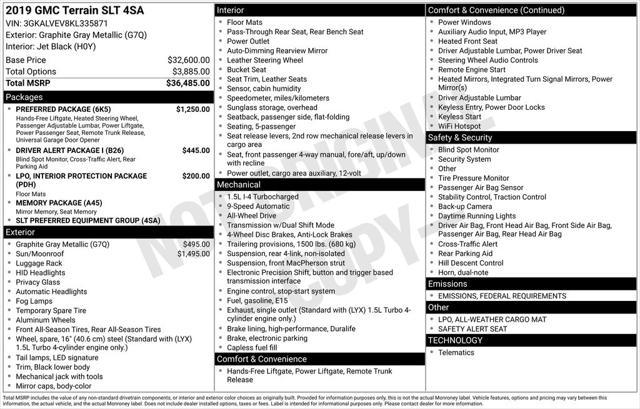 used 2019 GMC Terrain car, priced at $21,000