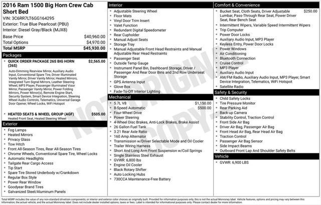 used 2016 Ram 1500 car, priced at $17,695