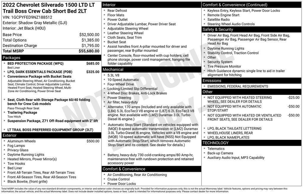 used 2022 Chevrolet Silverado 1500 car, priced at $33,150