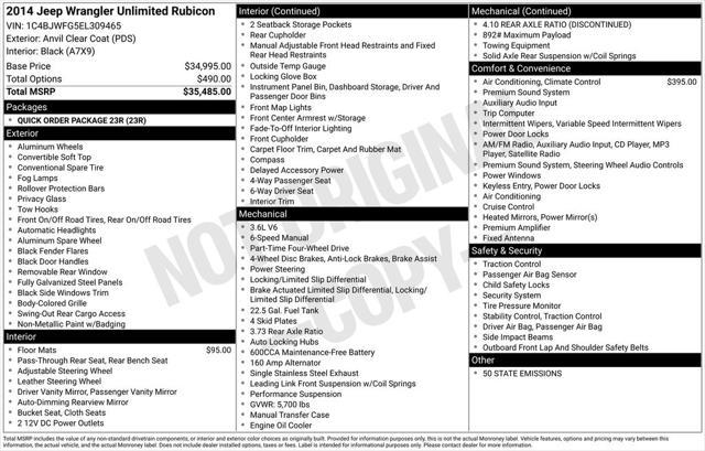 used 2014 Jeep Wrangler Unlimited car, priced at $23,195
