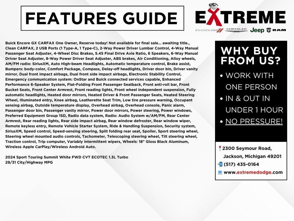 used 2024 Buick Encore GX car, priced at $23,900