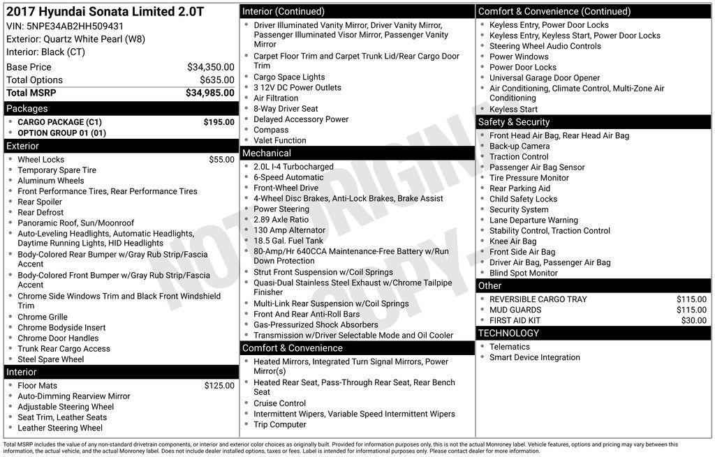 used 2017 Hyundai Sonata car, priced at $16,470