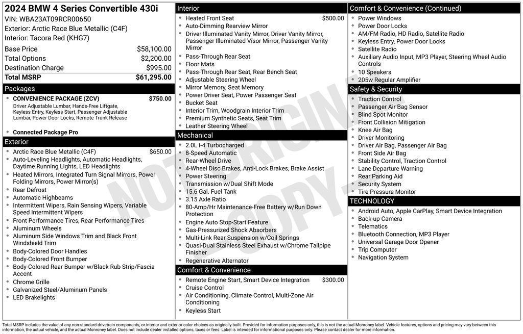 used 2024 BMW 430 car, priced at $33,998