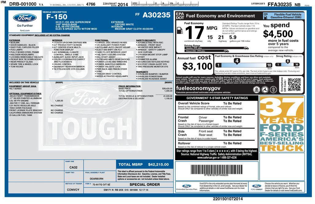 used 2015 Ford F-150 car, priced at $19,388