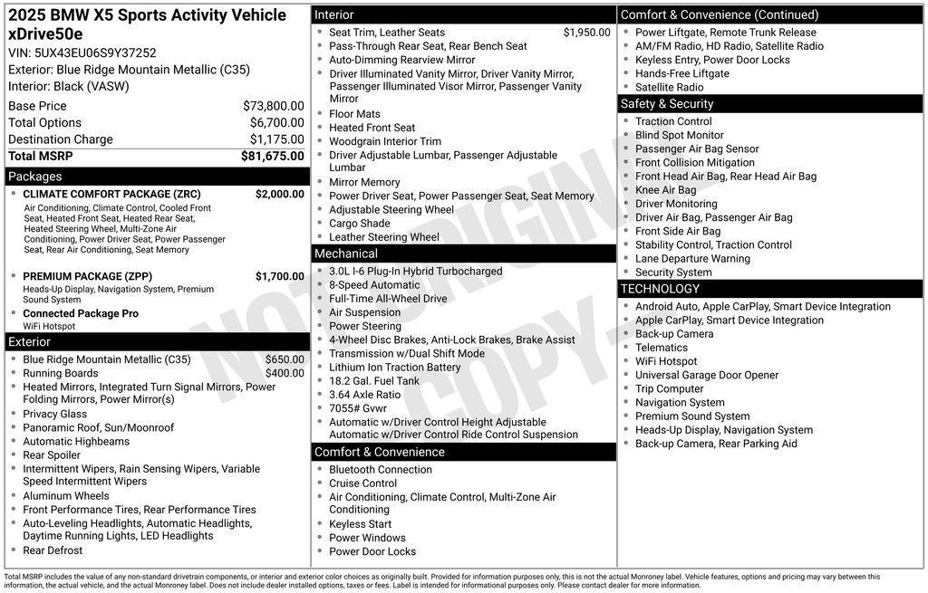 used 2025 BMW X5 PHEV car, priced at $55,990