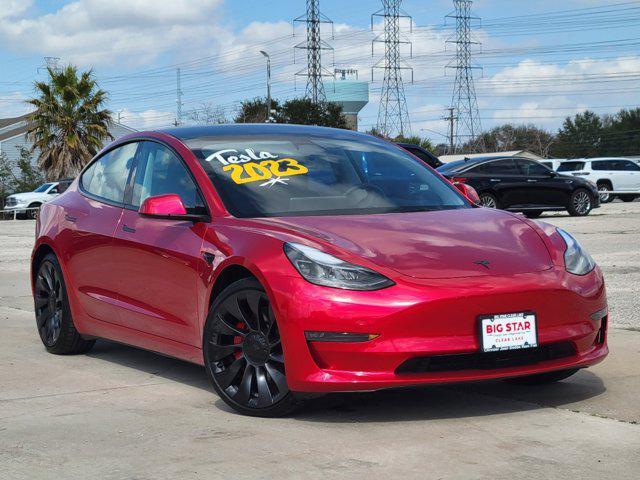 used 2023 Tesla Model 3 car, priced at $33,239