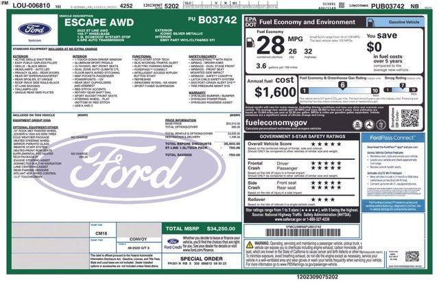 used 2023 Ford Escape car, priced at $27,906