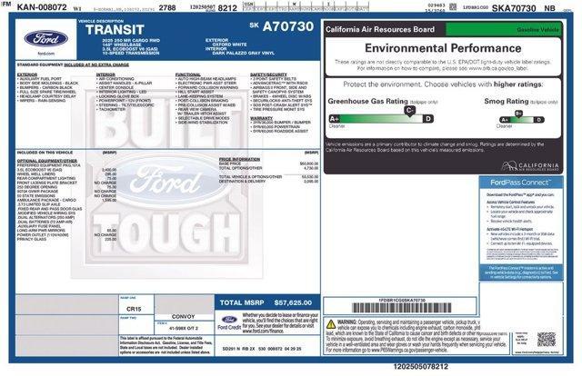 new 2025 Ford Transit-250 car, priced at $54,752