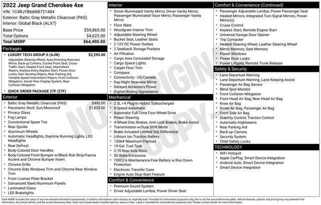 used 2022 Jeep Grand Cherokee 4xe car, priced at $34,589