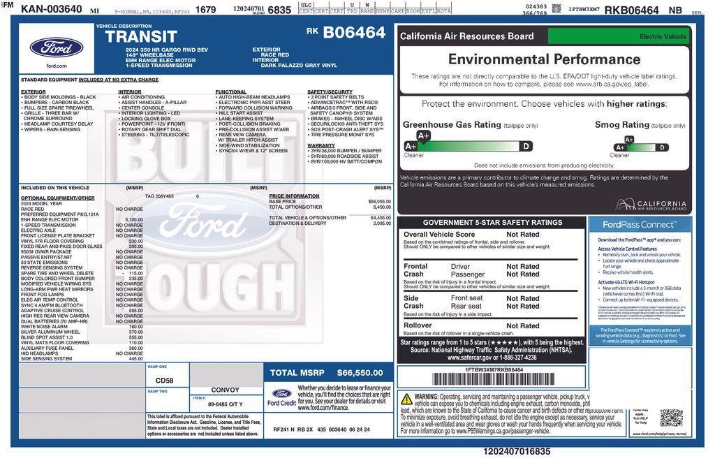 used 2024 Ford E-Transit car, priced at $36,782