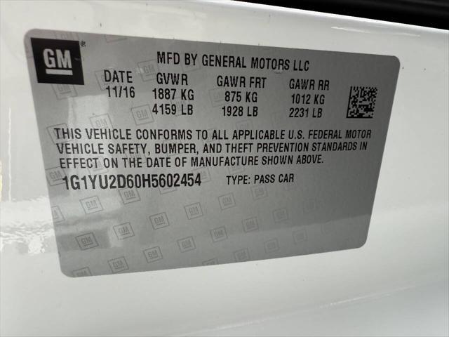 used 2017 Chevrolet Corvette car, priced at $65,999