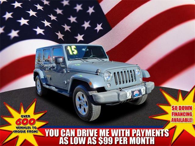 used 2015 Jeep Wrangler Unlimited car, priced at $16,646