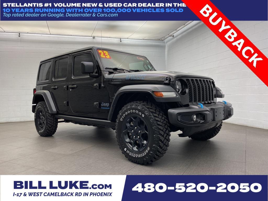 used 2023 Jeep Wrangler 4xe car, priced at $28,175