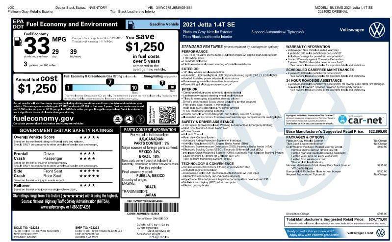 used 2021 Volkswagen Jetta car, priced at $15,973