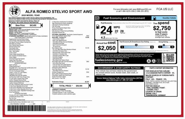 used 2020 Alfa Romeo Stelvio car, priced at $21,273