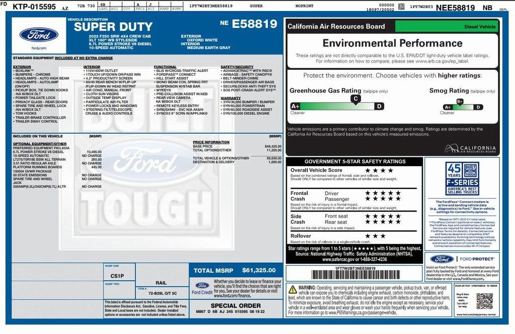 used 2022 Ford F-250 car, priced at $47,973