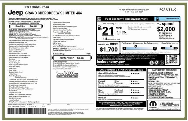 used 2022 Jeep Grand Cherokee car, priced at $25,973