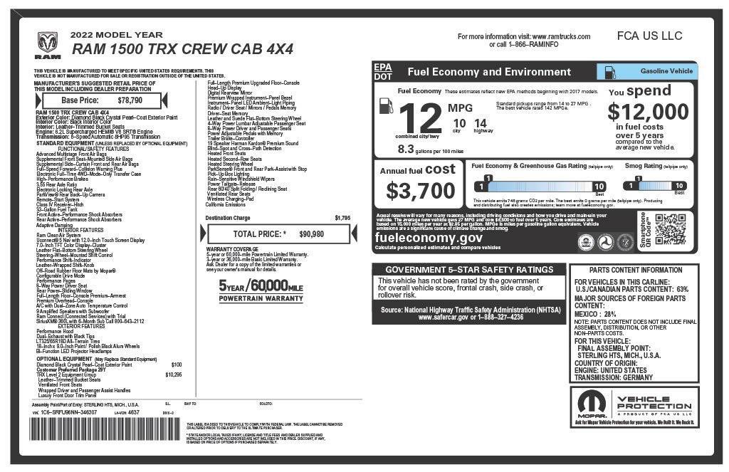 used 2022 Ram 1500 car, priced at $78,973