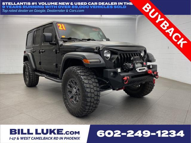 used 2021 Jeep Wrangler Unlimited car, priced at $31,975