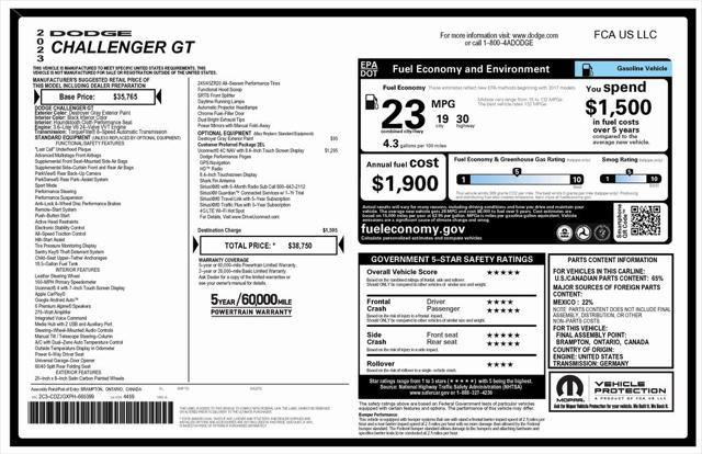 used 2023 Dodge Challenger car, priced at $28,973