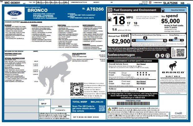used 2025 Ford Bronco car, priced at $61,973