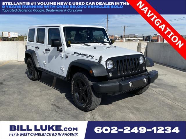 used 2016 Jeep Wrangler Unlimited car, priced at $18,473