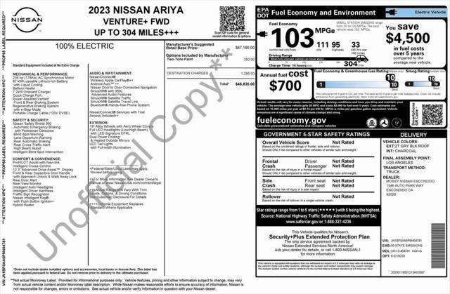 used 2023 Nissan ARIYA car, priced at $20,975