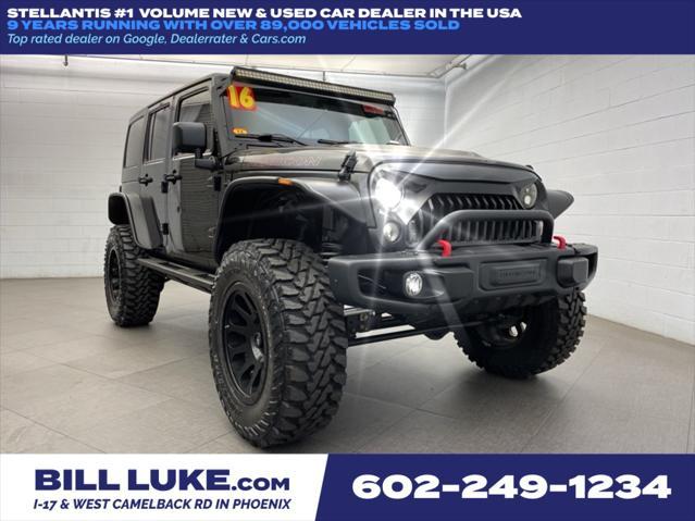 used 2016 Jeep Wrangler Unlimited car, priced at $22,573