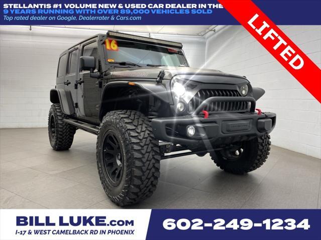 used 2016 Jeep Wrangler Unlimited car, priced at $22,573