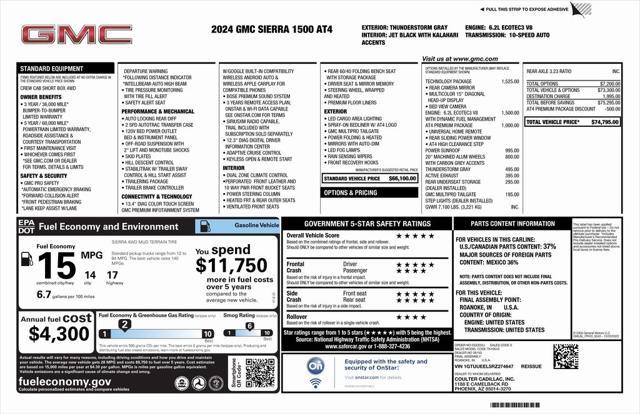 used 2024 GMC Sierra 1500 car, priced at $63,973