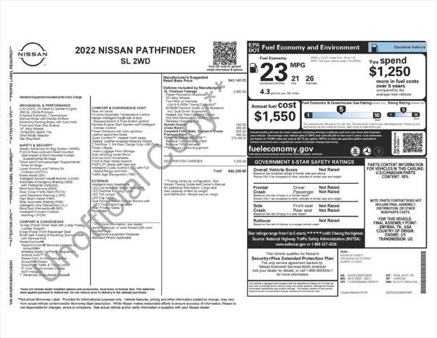 used 2022 Nissan Pathfinder car, priced at $29,573