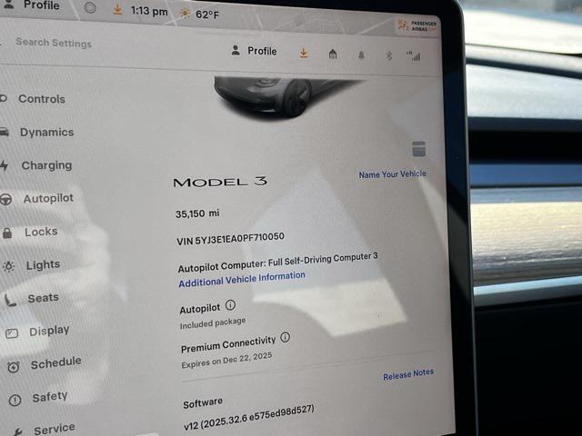 used 2023 Tesla Model 3 car, priced at $23,573