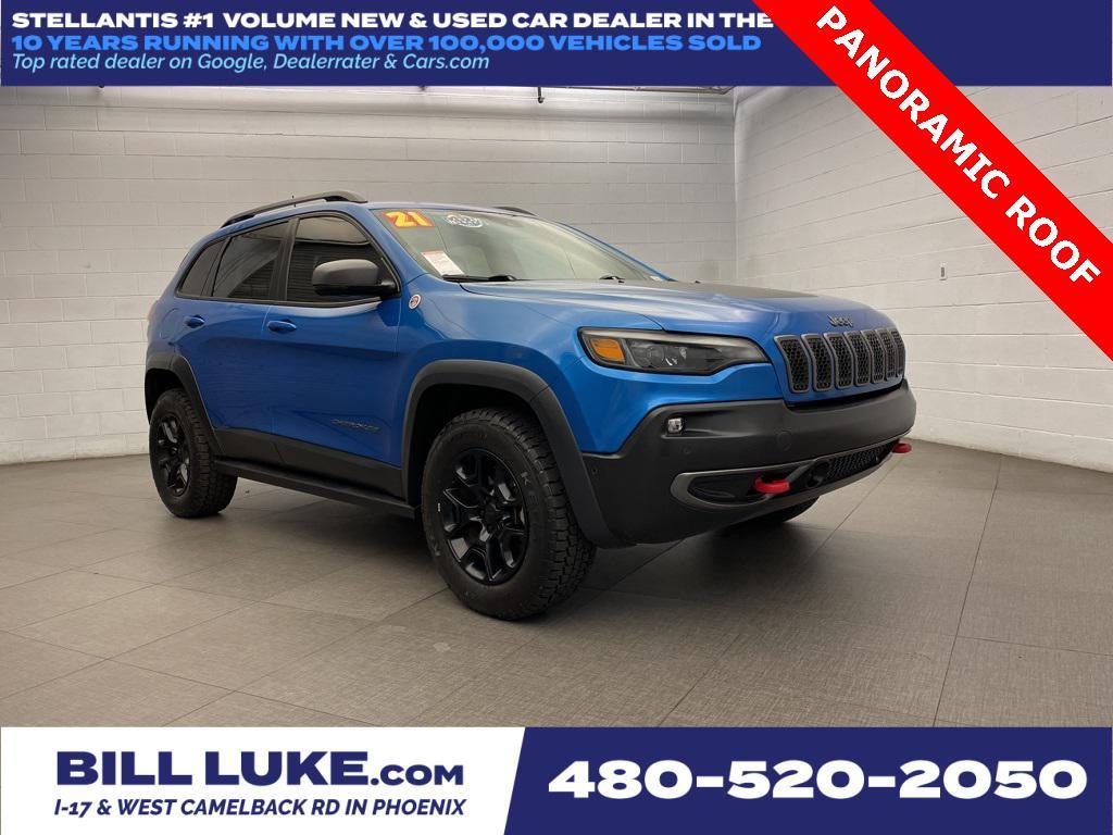 used 2021 Jeep Cherokee car, priced at $23,373