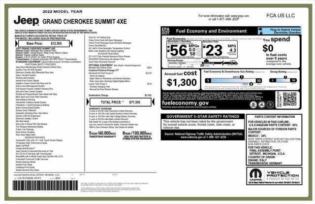 used 2022 Jeep Grand Cherokee 4xe car, priced at $37,573