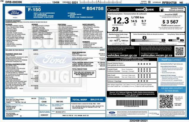 used 2024 Ford F-150 car, priced at $56,973