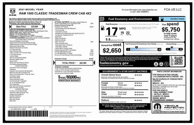 used 2021 Ram 1500 car, priced at $24,973